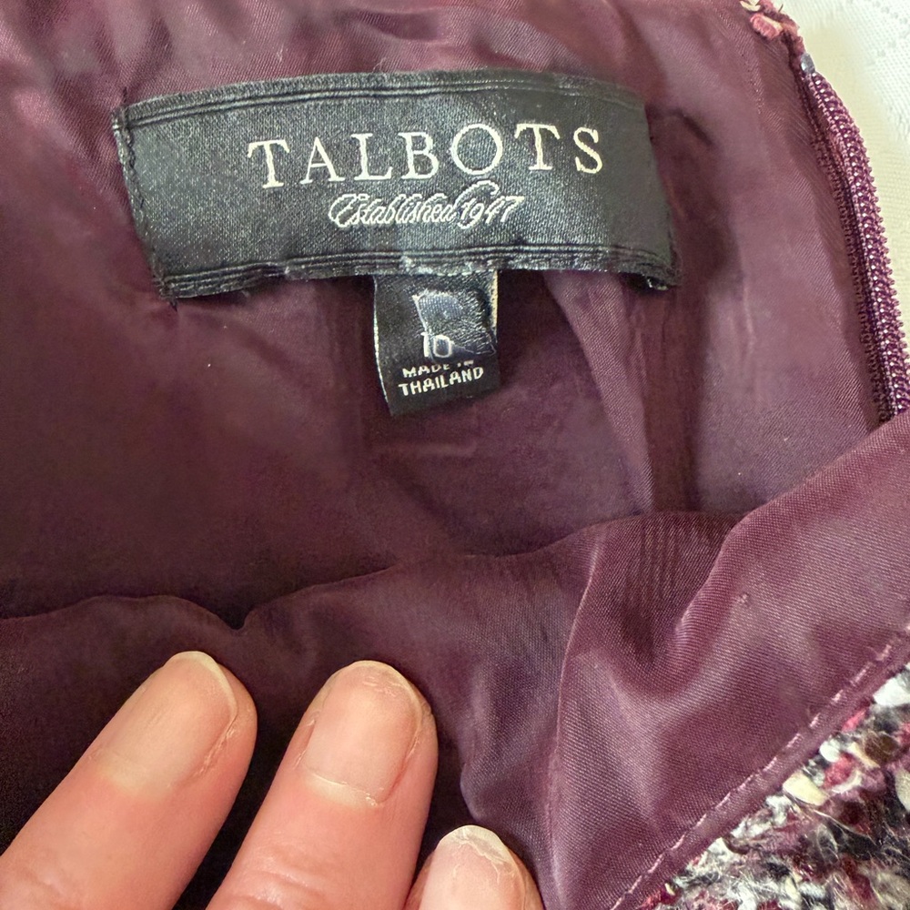 Talbots Tweed Pencil Skirt in Purple and Gray - Picture 4 of 4